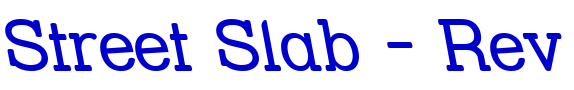 Street Slab - Rev 字体